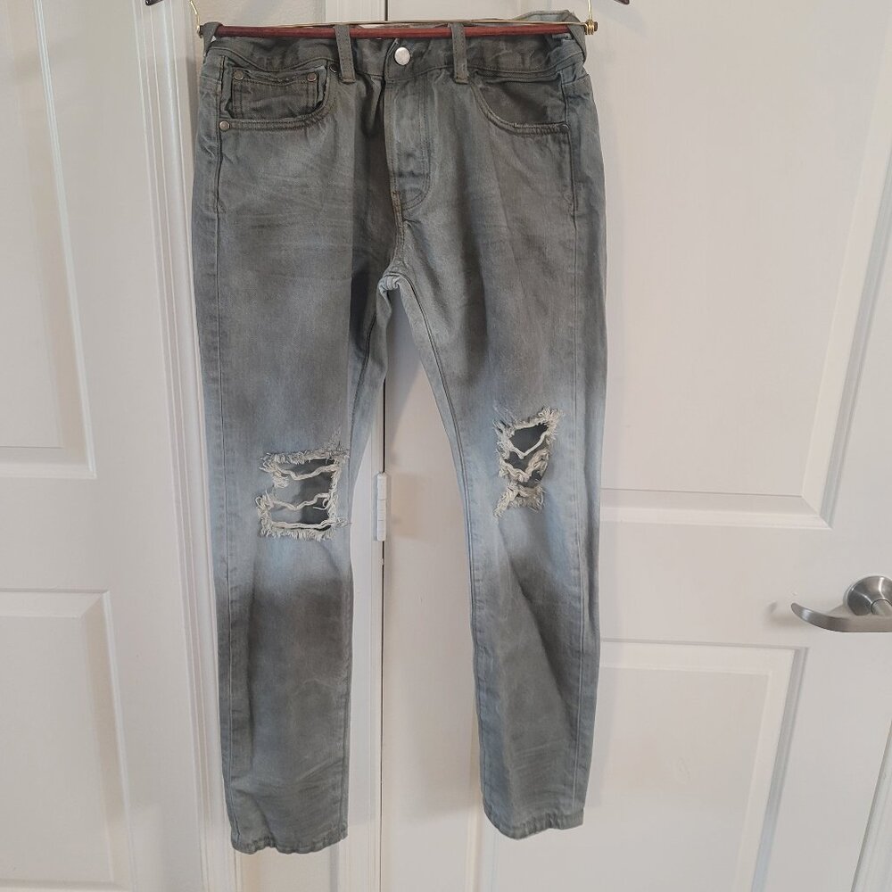 Dope Brand Distressed Blue Jeans Acid Wash Size 30/32 Excellent Condition